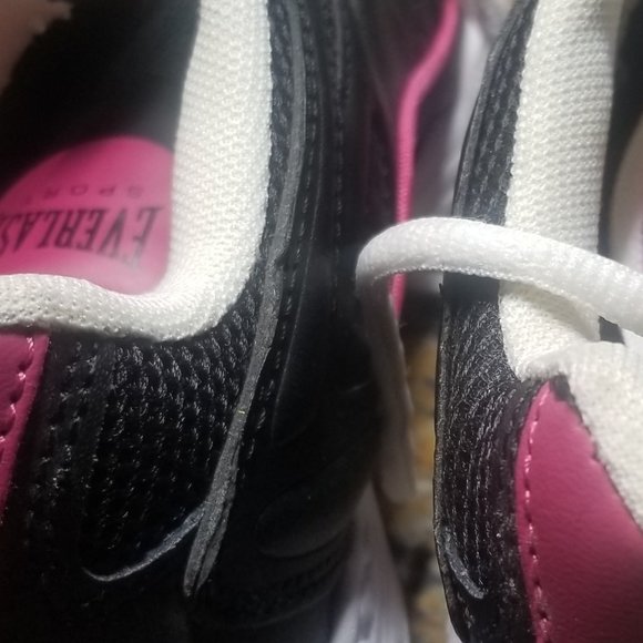 NWT LEATHER EVERLAST TENNIS WOMENS 9.5  BLACK A ND PINK  NEVER WORN !!!! - Picture 7 of 11